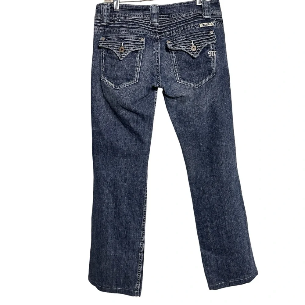 Miss Me Harvard Wash Bootcut Mid Rise Flap Back Pocket Cleo Jeans JP4425